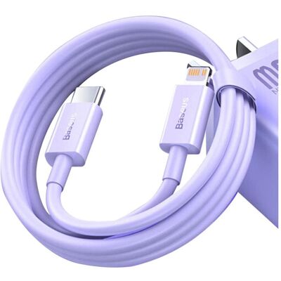 Câble Baseus Violet 1M USB-C Lightning PD Charge Rapide - Câble Type C - Publicité Câble Baseus Violet 1M USB-C Lightning PD Charge Rapide - Câble Type C - Publicité