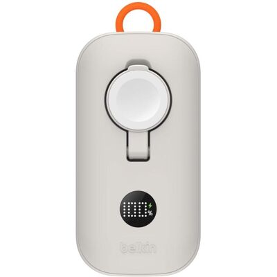 Belkin Batterie externe 10 000 mAh 45 W avec chargeur pour Apple Watch, couleur sable BPD012hqSA (10000 mAh, 45 W, 74 Wh), Chargeur de secours, Beige - Publicité Belkin Batterie externe 10 000 mAh 45 W avec chargeur pour Apple Watch, couleur sable BPD012hqSA (10000 mAh, 45 W, 74 Wh), Chargeur de secours, Beige - Publicité