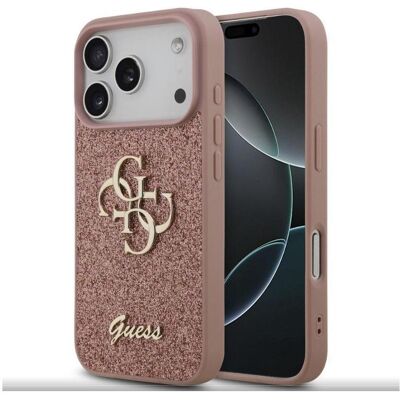 Guess Back panel cover Apple iPhone 17 Pro PU Fixed Glitter 4G Metal Logo Case Pink (Apple iPhone 17 Pro), Coque pour téléphone portable, Pink - Publicité Guess Back panel cover Apple iPhone 17 Pro PU Fixed Glitter 4G Metal Logo Case Pink (Apple iPhone 17 Pro), Coque pour téléphone portable, Pink - Publicité