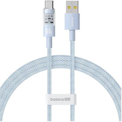 Câble de recharge rapide USB A à USB C Baseus Gem - 1m - Bleu - Publicité Câble de recharge rapide USB A à USB C Baseus Gem - 1m - Bleu - Publicité