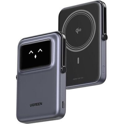 Ugreen Magnetic Power bank UNO PB764 10000mAh Grey (10000 mAh, 20 W), Chargeur de secours, Violet, Gris - Publicité Ugreen Magnetic Power bank UNO PB764 10000mAh Grey (10000 mAh, 20 W), Chargeur de secours, Violet, Gris - Publicité