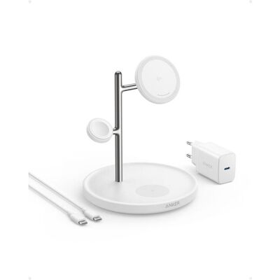 Chargeur sans fil Anker MagGo - Charge rapide 15W - Blanc - Publicité Chargeur sans fil Anker MagGo - Charge rapide 15W - Blanc - Publicité