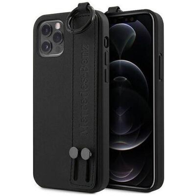 Coque arrière en cuir Mercedes-Benz pour iPhone 12/12 Pro - Noir - Publicité Coque arrière en cuir Mercedes-Benz pour iPhone 12/12 Pro - Noir - Publicité