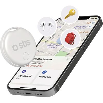 SBS Tracker (Apple Find My), Traceur, Blanc - Publicité SBS Tracker (Apple Find My), Traceur, Blanc - Publicité
