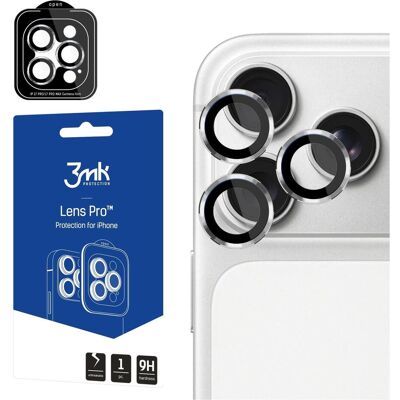 3MK Lens Protection Pro Kameralinsenglas für Apple iPhone 17 Pro /17 Pro Max - Silber (1 pcs, Apple iPhone 17 Pro, Apple iPhone 17 Pro Max), Téléphone portable : film de protection, Argent - Publicité 3MK Lens Protection Pro Kameralinsenglas für Apple iPhone 17 Pro /17 Pro Max - Silber (1 pcs, Apple iPhone 17 Pro, Apple iPhone 17 Pro Max), Téléphone portable : film de protection, Argent - Publicité