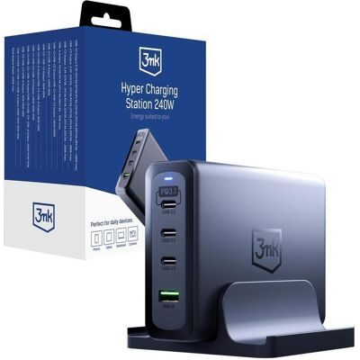 Station de charge Hyper 240W - Noir, USB-C, Quick Charge - Publicité Station de charge Hyper 240W - Noir, USB-C, Quick Charge - Publicité