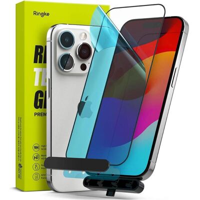 Protecteur d'écran Ringke iPhone 15 Pro Verre Trempé Premium - Transparent - Publicité Protecteur d'écran Ringke iPhone 15 Pro Verre Trempé Premium - Transparent - Publicité