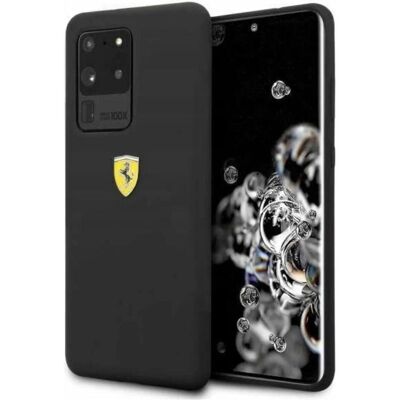 Coque rigide en silicone noir Ferrari pour Samsung Galaxy S20 Ultra - Publicité Coque rigide en silicone noir Ferrari pour Samsung Galaxy S20 Ultra - Publicité