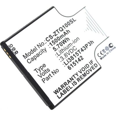 Batterie ZTE Q Mini - 1500mAh Li-Ion - Noir - Batterie pour Smartphone - Publicité Batterie ZTE Q Mini - 1500mAh Li-Ion - Noir - Batterie pour Smartphone - Publicité