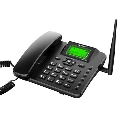 Maxcom Téléphone fixe Téléphone MM 43D 4G VOLTE fixe pour carte SIM, Téléphone, Noir - Publicité Maxcom Téléphone fixe Téléphone MM 43D 4G VOLTE fixe pour carte SIM, Téléphone, Noir - Publicité