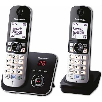 Panasonic KX-TG6822, Téléphone, Noir, Argent - Publicité Panasonic KX-TG6822, Téléphone, Noir, Argent - Publicité