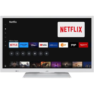 JVC LT-24VH5455W Smart TV - 24 pouces, TiVo, HD-Ready, HDR, Tuner triple - Publicité JVC LT-24VH5455W Smart TV - 24 pouces, TiVo, HD-Ready, HDR, Tuner triple - Publicité
