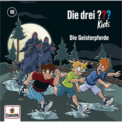 Europa Les trois TROIS QUESTIONS Kids 98 - Les chevaux fantômes, Livres audio de Ulf Blanck - Publicité Europa Les trois TROIS QUESTIONS Kids 98 - Les chevaux fantômes, Livres audio de Ulf Blanck - Publicité