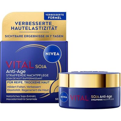 NIVEA, Crème visage, Vital Soja Anti-Age (50 ml, Crème de nuit) - Publicité NIVEA, Crème visage, Vital Soja Anti-Age (50 ml, Crème de nuit) - Publicité