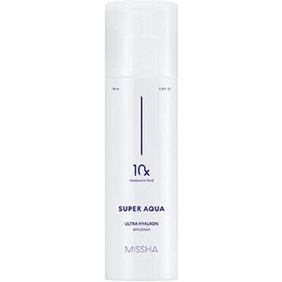 Missha Super Aqua Ultra Hyalron Emulsion - Hydratation, Peau sensible, Éclaircissement - Publicité Missha Super Aqua Ultra Hyalron Emulsion - Hydratation, Peau sensible, Éclaircissement - Publicité