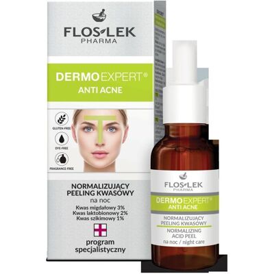 FlosLek Pharma DermoExpert Acid Peel - Traitement Nuit Normalisant - 30ml - Publicité FlosLek Pharma DermoExpert Acid Peel - Traitement Nuit Normalisant - 30ml - Publicité