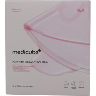 Medicube, Masque pour le visage, Pdrn Pink Collagen Gel Mask pack de 4 (28 g) - Publicité Medicube, Masque pour le visage, Pdrn Pink Collagen Gel Mask pack de 4 (28 g) - Publicité