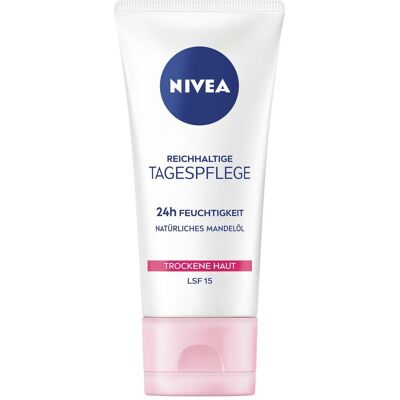 NIVEA, Crème visage, Nährende Tagescreme SPF 15 24h Moisture 50 ml (50 ml, Crème de jour, SPF 15) - Publicité NIVEA, Crème visage, Nährende Tagescreme SPF 15 24h Moisture 50 ml (50 ml, Crème de jour, SPF 15) - Publicité