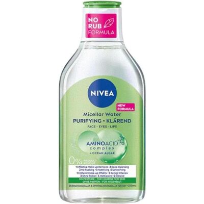 NIVEA, Nettoyant pour le visage, Micellar Water 400ml Gentle Cleansing For All Skin Types (Eau micellaire, 400 ml) - Publicité NIVEA, Nettoyant pour le visage, Micellar Water 400ml Gentle Cleansing For All Skin Types (Eau micellaire, 400 ml) - Publicité