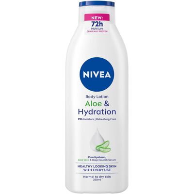NIVEA, Lotion pour le corps, Aloe & Hydration Lotion (Lotion pour le corps, 250 ml) - Publicité NIVEA, Lotion pour le corps, Aloe & Hydration Lotion (Lotion pour le corps, 250 ml) - Publicité