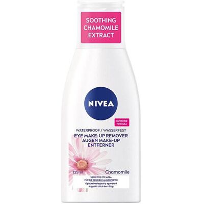 NIVEA, Nettoyant pour le visage, Démaquillant pour les yeux et maquillage waterproof à la camomille (Démaquillant waterproof pour (Démaquillant, 125 ml) - Publicité NIVEA, Nettoyant pour le visage, Démaquillant pour les yeux et maquillage waterproof à la camomille (Démaquillant waterproof pour (Démaquillant, 125 ml) - Publicité