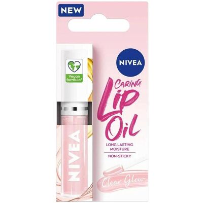 NIVEA, Soin pour les lèvres, Huile à lèvres caring Clear Glow 5.5 Ml (Huile à lèvres, 5.50 ml) - Publicité NIVEA, Soin pour les lèvres, Huile à lèvres caring Clear Glow 5.5 Ml (Huile à lèvres, 5.50 ml) - Publicité