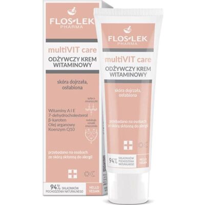 FlosLek Pharma Multivit Care Crème Nourrissante - Peau Mûre - 50ml - Publicité FlosLek Pharma Multivit Care Crème Nourrissante - Peau Mûre - 50ml - Publicité