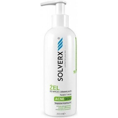 solverx Gel Nettoyant et Démaquillant Peau Acne - 200ml - Publicité solverx Gel Nettoyant et Démaquillant Peau Acne - 200ml - Publicité