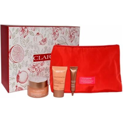 Clarins, Set cadeau beauté, Collection Extra-Firming (Kit de soins du visage) - Publicité Clarins, Set cadeau beauté, Collection Extra-Firming (Kit de soins du visage) - Publicité