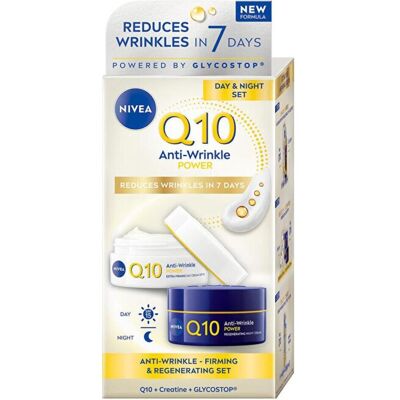 NIVEA, Set cadeau beauté, Q10 Power Duo Geschenkset gegen Falten (Kit de soins du visage) - Publicité NIVEA, Set cadeau beauté, Q10 Power Duo Geschenkset gegen Falten (Kit de soins du visage) - Publicité