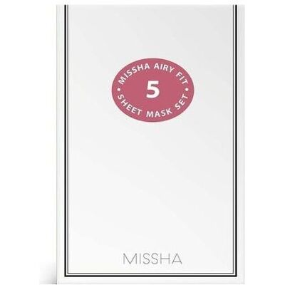 Missha, Masque pour le visage, Airy Fit Sheet Mask Set of 5 Face Masks - Publicité Missha, Masque pour le visage, Airy Fit Sheet Mask Set of 5 Face Masks - Publicité