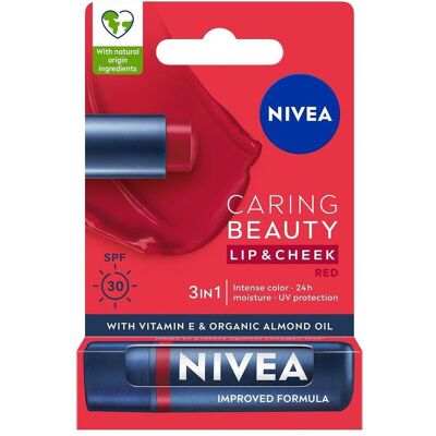 Nivea Caring Beauty 3-en-1 Rouge à Lèvres - Rouge à lèvres - Publicité Nivea Caring Beauty 3-en-1 Rouge à Lèvres - Rouge à lèvres - Publicité