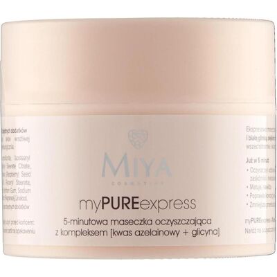 Miya Cosmetics myPUREexpress Masque contrôleur d'huile et réduit les pores - Masque facial - Publicité Miya Cosmetics myPUREexpress Masque contrôleur d'huile et réduit les pores - Masque facial - Publicité