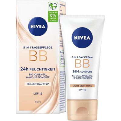 NIVEA, BB + CC crème, 5in1 Tagespflege BB Hell (50 ml) - Publicité NIVEA, BB + CC crème, 5in1 Tagespflege BB Hell (50 ml) - Publicité