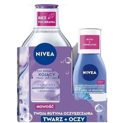NIVEA, Nettoyant pour le visage, Micellar Water Duo Pack 400 Ml Eye Makeup Remover 125 Ml (Démaquillant, 400 ml) - Publicité NIVEA, Nettoyant pour le visage, Micellar Water Duo Pack 400 Ml Eye Makeup Remover 125 Ml (Démaquillant, 400 ml) - Publicité