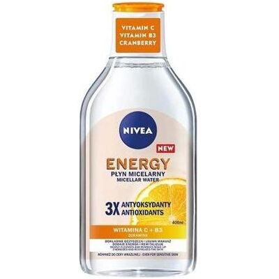 NIVEA, Nettoyant pour le visage, Eau micellaire énergisante liquide micellaire avec 3 antioxydants pour tous les types de peau 400ml (Eau micellaire, 400 ml) - Publicité NIVEA, Nettoyant pour le visage, Eau micellaire énergisante liquide micellaire avec 3 antioxydants pour tous les types de peau 400ml (Eau micellaire, 400 ml) - Publicité