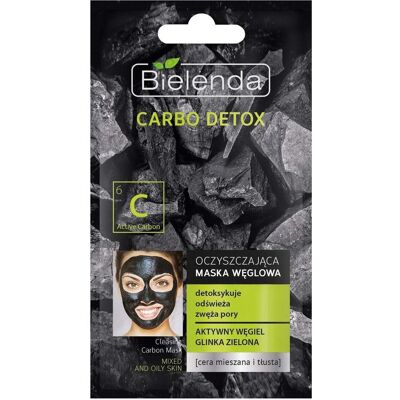 Bielenda, Masque pour le visage, Carbo Detox Cleansing Charcoal Mask For Combination And Oily Skin 8G (8 ml) - Publicité Bielenda, Masque pour le visage, Carbo Detox Cleansing Charcoal Mask For Combination And Oily Skin 8G (8 ml) - Publicité
