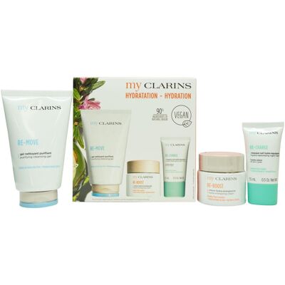 Clarins, Set cadeau beauté, Mon hydratation (Kit de soins du visage) - Publicité Clarins, Set cadeau beauté, Mon hydratation (Kit de soins du visage) - Publicité