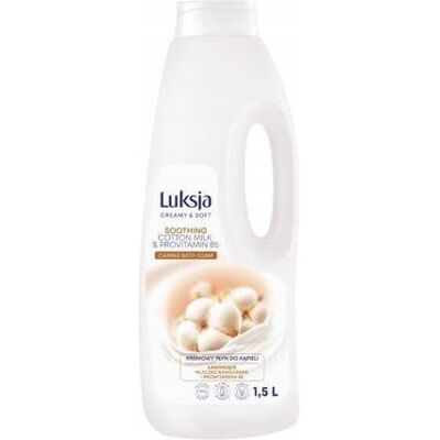 Luksja, Sel + bain moussant, Creamy & Soft Cotton & Pro-Vitamin B5 Bath Liquid, 1500 Ml (Bain moussant, 1500 ml) - Publicité Luksja, Sel + bain moussant, Creamy & Soft Cotton & Pro-Vitamin B5 Bath Liquid, 1500 Ml (Bain moussant, 1500 ml) - Publicité