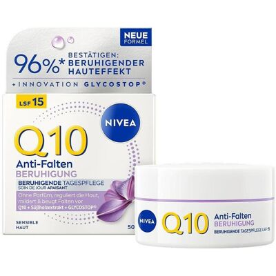 NIVEA, Crème visage, Q10 Soin de Jour Anti-Rides Apaisant SPF15 (50 ml, Crème de jour, SPF 15) - Publicité NIVEA, Crème visage, Q10 Soin de Jour Anti-Rides Apaisant SPF15 (50 ml, Crème de jour, SPF 15) - Publicité