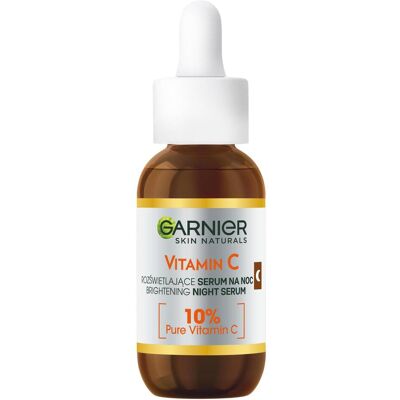 Sérum Nuit Vitamine C Garnier - Éclaircissant, Hydratant, Jeunesse - Publicité Sérum Nuit Vitamine C Garnier - Éclaircissant, Hydratant, Jeunesse - Publicité