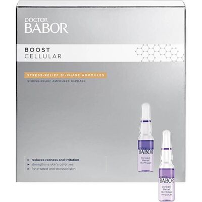 Babor, Sérum visage, BOOST ZELLULAR Stress Relief Dual-Phase Ampoules 14 Ampoules x 1ml (14 ml) - Publicité Babor, Sérum visage, BOOST ZELLULAR Stress Relief Dual-Phase Ampoules 14 Ampoules x 1ml (14 ml) - Publicité