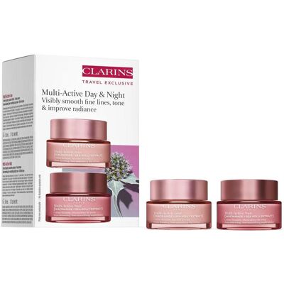 Ensemble de soins multi-actifs Clarins - Publicité Ensemble de soins multi-actifs Clarins - Publicité