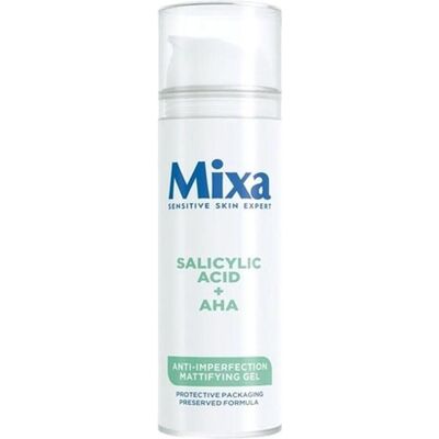 Mixa, Nettoyant pour le visage, Mattifying Gel For Face Against Imperfections With Salicylic Acid And Aha Acids, 50ml (Gel nettoyant, 50 ml) - Publicité Mixa, Nettoyant pour le visage, Mattifying Gel For Face Against Imperfections With Salicylic Acid And Aha Acids, 50ml (Gel nettoyant, 50 ml) - Publicité