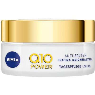 NIVEA, Crème visage, Q10 Anti-Falten Extra Reichhaltige Tagespflege LSF 15 (50 ml, Crème de jour, SPF 15) - Publicité NIVEA, Crème visage, Q10 Anti-Falten Extra Reichhaltige Tagespflege LSF 15 (50 ml, Crème de jour, SPF 15) - Publicité