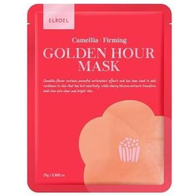 Masque Visage Elroel Golden Hour à la Camellia - Rajeunissant et Raffermissant - Publicité Masque Visage Elroel Golden Hour à la Camellia - Rajeunissant et Raffermissant - Publicité
