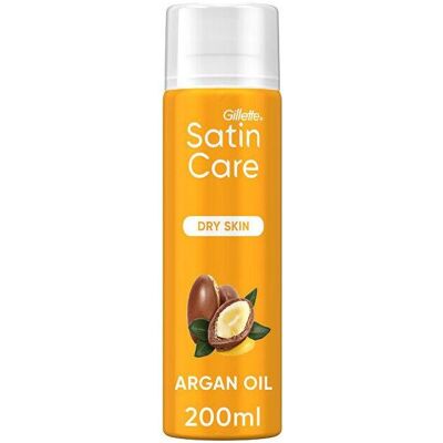 Gillette Mousse + gel à raser, Satin Care Argan Oil shaving gel 200 ml (200 ml, Gel de rasage) - Publicité Gillette Mousse + gel à raser, Satin Care Argan Oil shaving gel 200 ml (200 ml, Gel de rasage) - Publicité