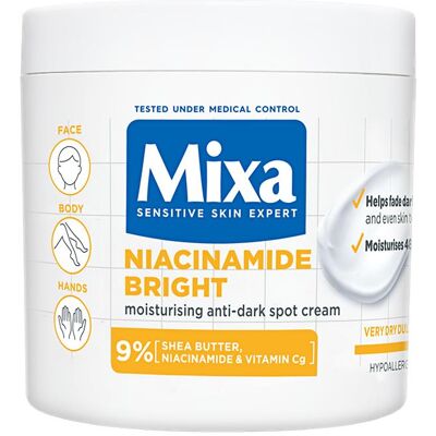Mixa Niacinamide Bright Crème Corporelle - Hydratante, Améliore la Peau - Publicité Mixa Niacinamide Bright Crème Corporelle - Hydratante, Améliore la Peau - Publicité