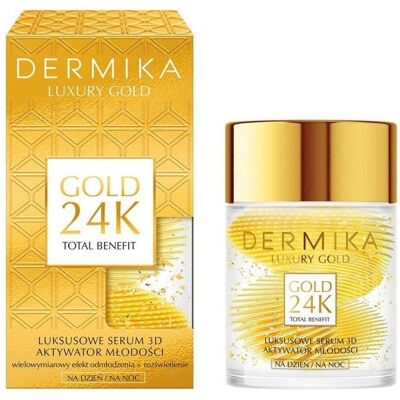 Sérum Dermika Luxury Gold 24K - Soin visage anti-âge - Publicité Sérum Dermika Luxury Gold 24K - Soin visage anti-âge - Publicité