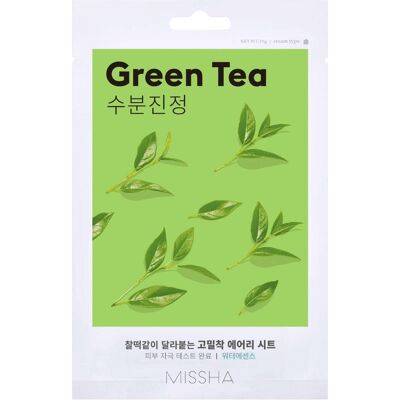 Missha, Masque pour le visage, - Hydrating sheet mask with green tea Green Tea (Airy Fit Sheet Mask) 19 g (19 g) - Publicité Missha, Masque pour le visage, - Hydrating sheet mask with green tea Green Tea (Airy Fit Sheet Mask) 19 g (19 g) - Publicité